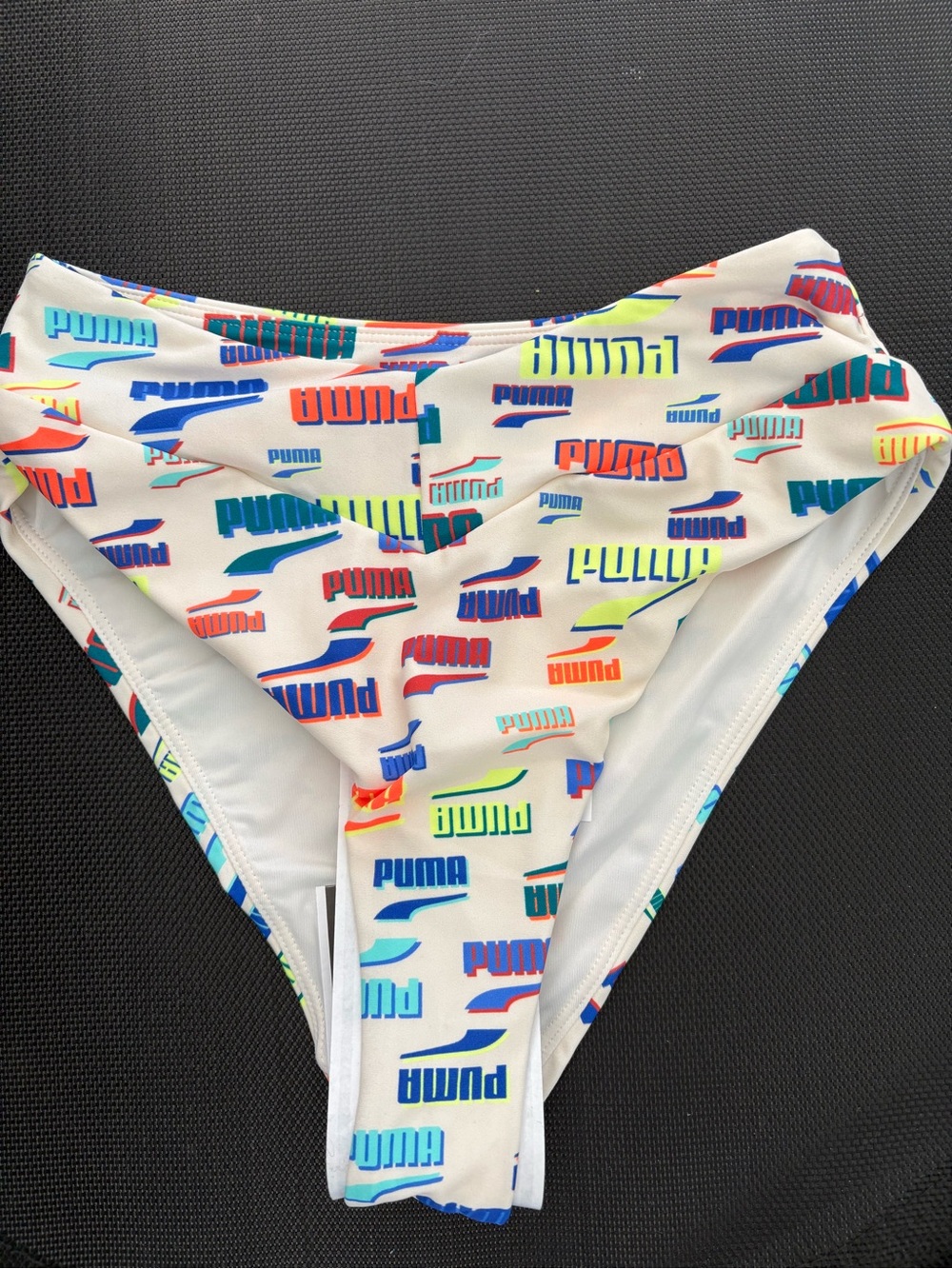 PUMA women’s White Multicolor Logo Swim bottoms XS